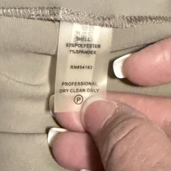 Calvin Klein Women's sheath Dress cape sleeves Taupe Size 4 Pockets - Picture 4 of 6